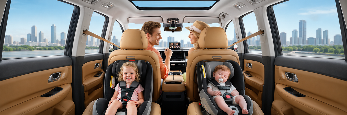 Baby Car Camera Setup for Two Rear-Facing Car Seats
