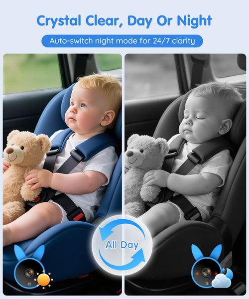 Babyvue BV4 7" 1080P HD Baby Car Camera with IR Night Vision