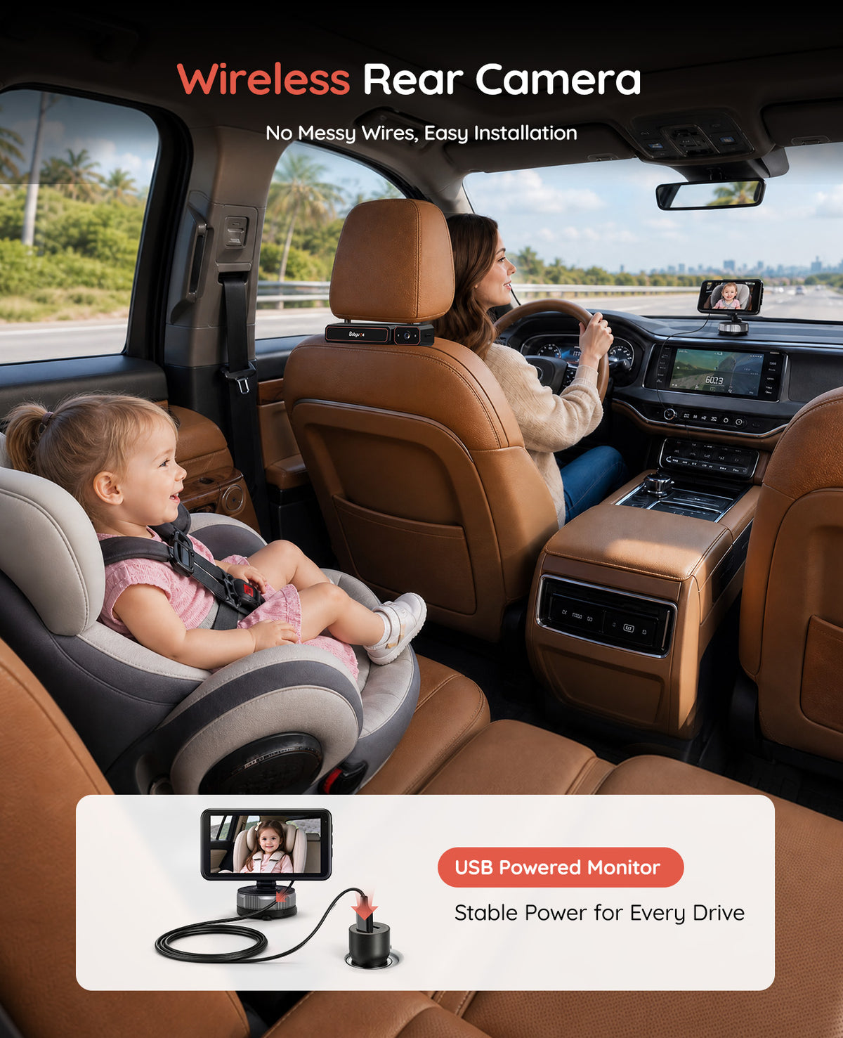BV6 Wireless Car Baby Monitor