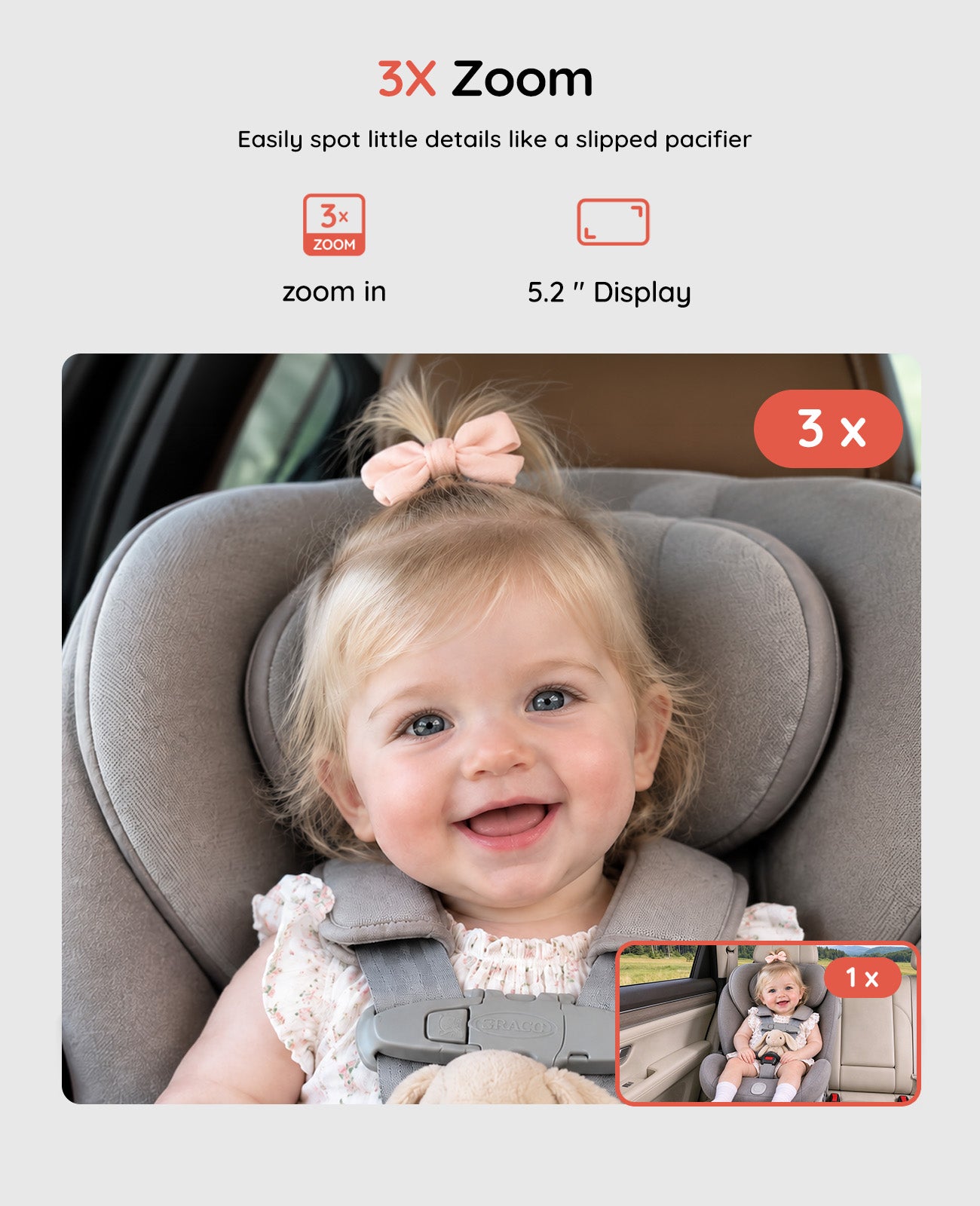 BV6 Wireless Car Baby Monitor