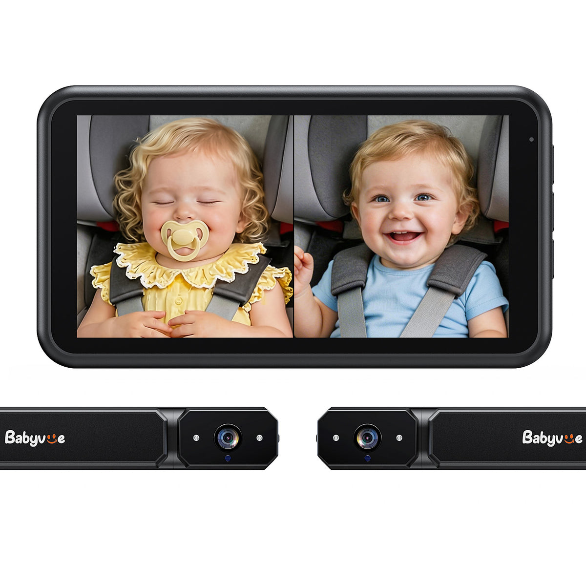BV6 Pro Wireless Dual Baby Car Monitor for Two Kids