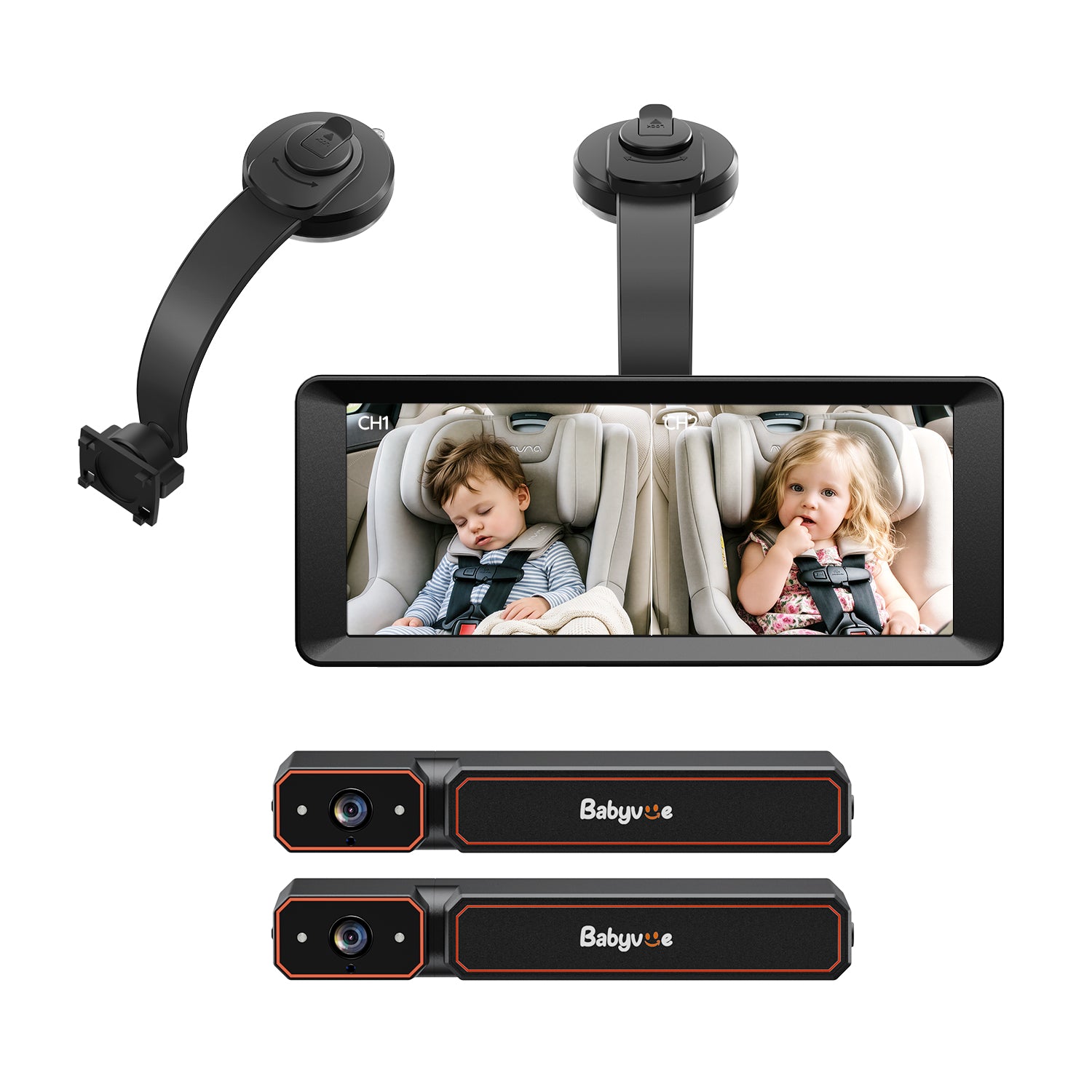 BV6 Pro Max Wireless Baby Car Camera with Suction Cup Mount Bundle