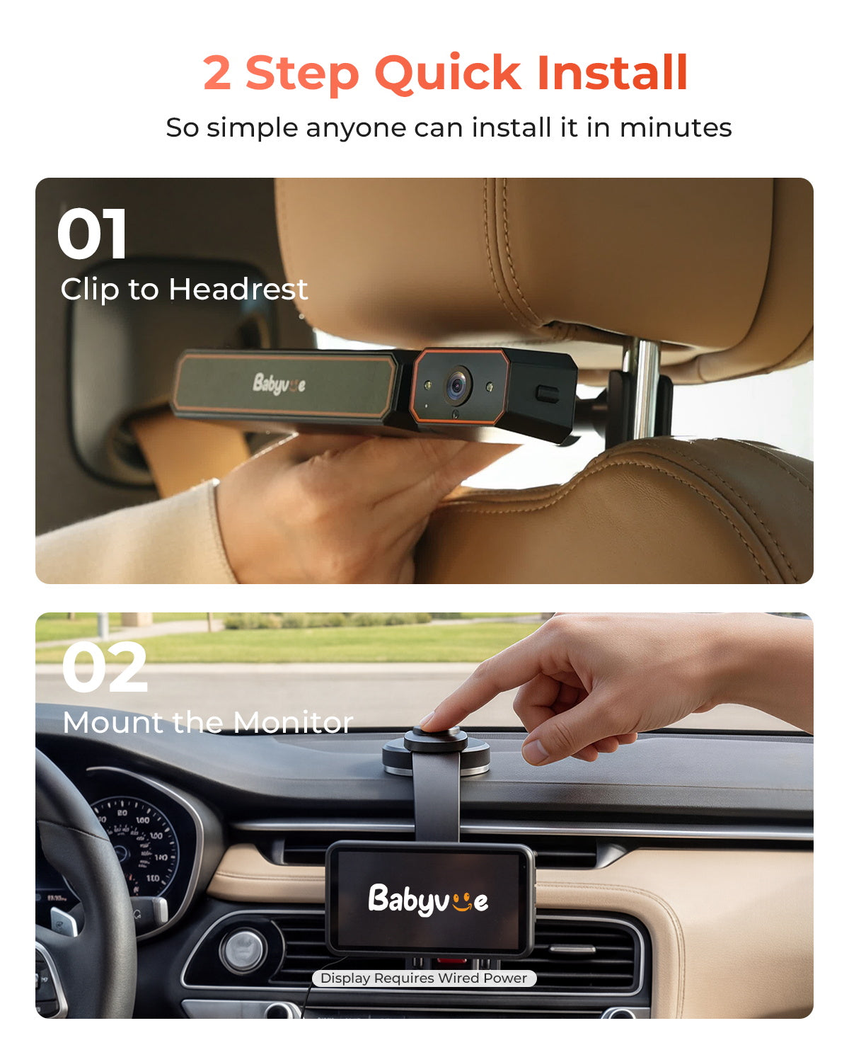 Babyvue BV6 & BV6 Pro — Wireless Baby Car Camera