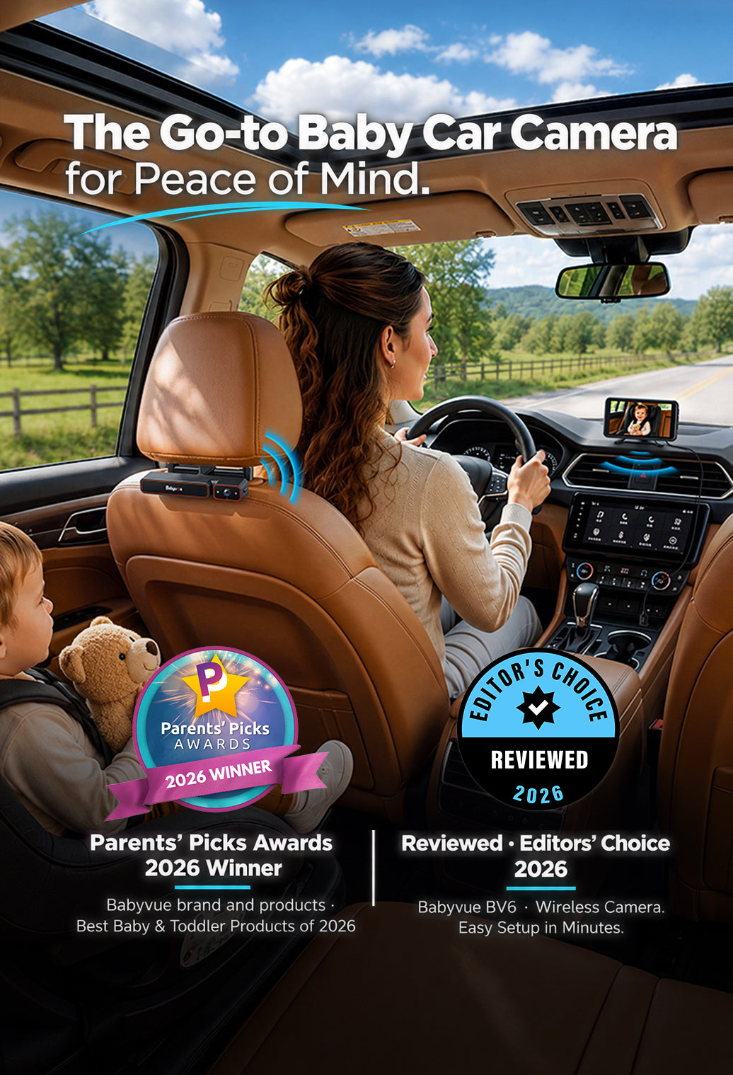 BV6 Wireless Car Baby Monitor
