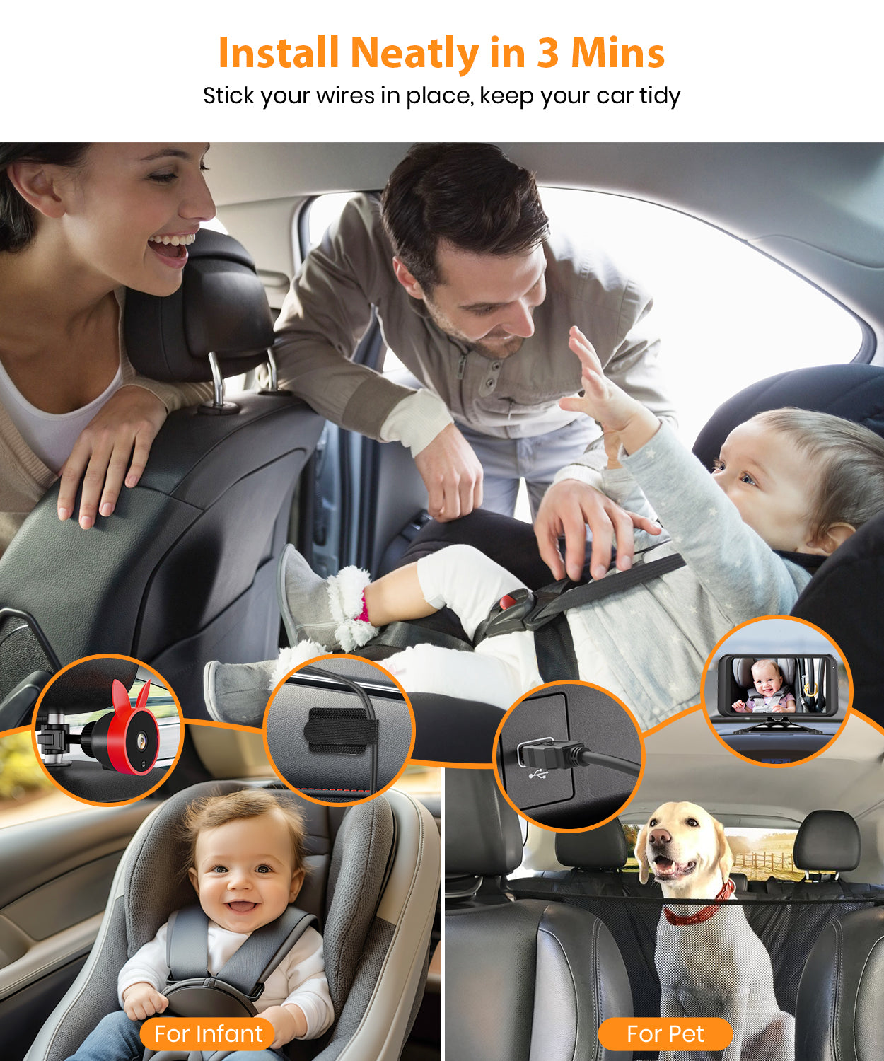Babyvue BV2 USB Powered Baby Car Camera Plug and Play