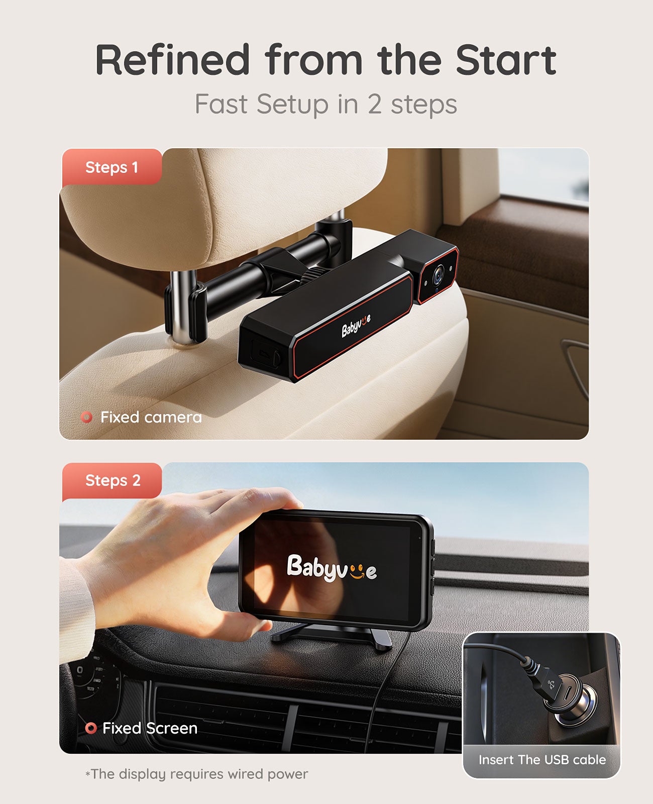 Babyvue BV6pro Baby Car Camera Wireless Install
