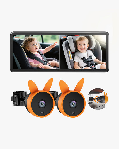 Babyvue BV3 Pro Baby Car Camera with Dual Cameras for 2 Kids