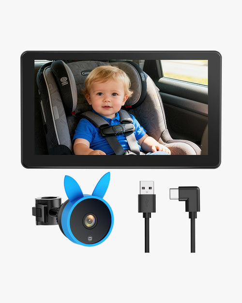 Babyvue BV4 7" Baby Car Camera, IPS 1080P HD Display with IR Night Vision