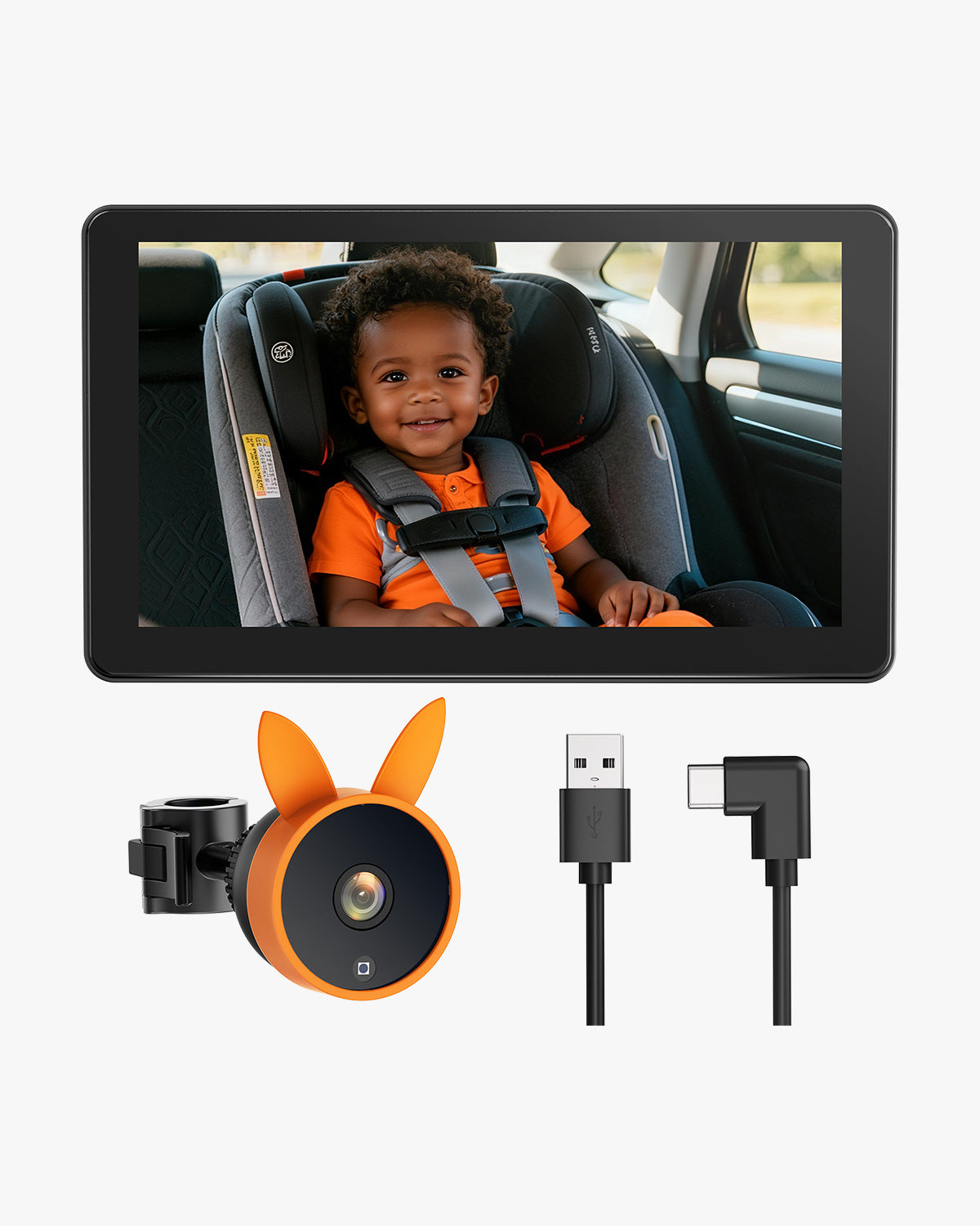 Babyvue BV4 7" Baby Car Camera, IPS 1080P HD Display with IR Night Vision
