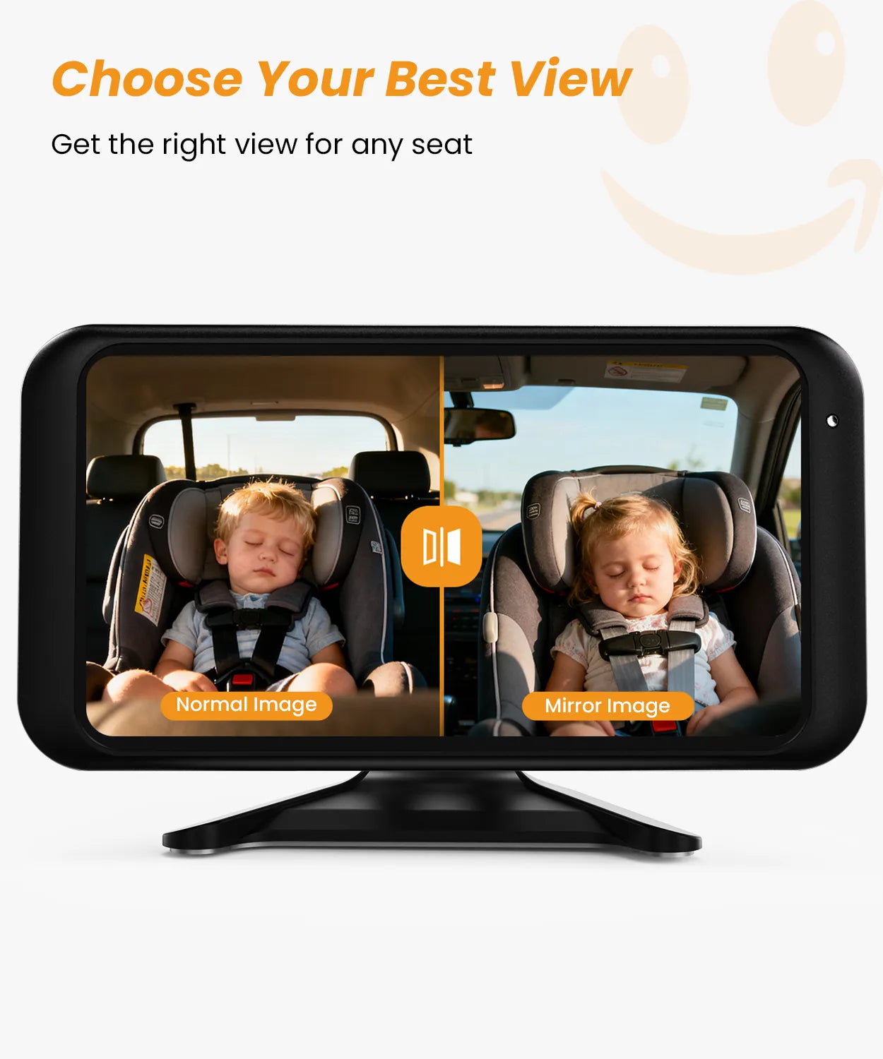 Babyvue BV5 No WiFi Baby Car Monitor, 5.2" 1080P Car Seat Camera