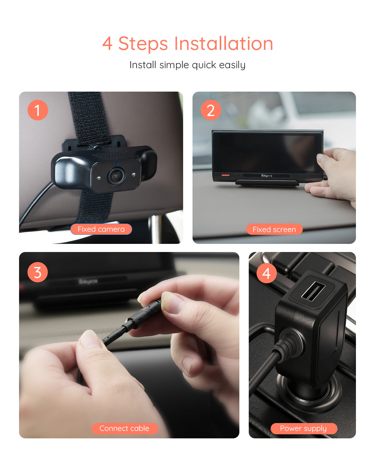 Babyvue BV7 Baby Car CameraStable transmission