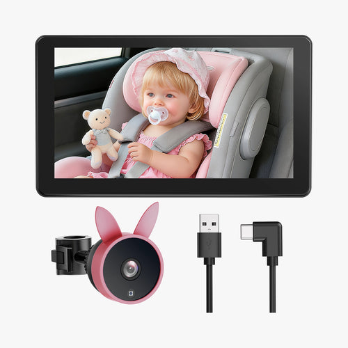 Babyvue BV4 7" Baby Car Camera, IPS 1080P HD Display with IR Night Vision