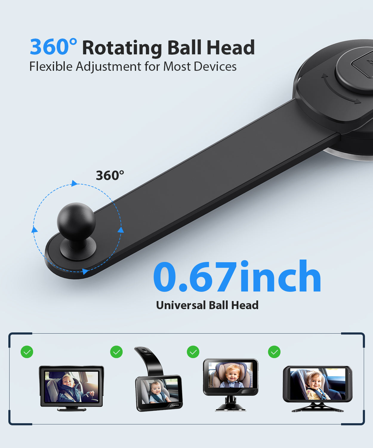 Babyvue Suction Cup Mount for BV2, BV6 & BV6 Pro
