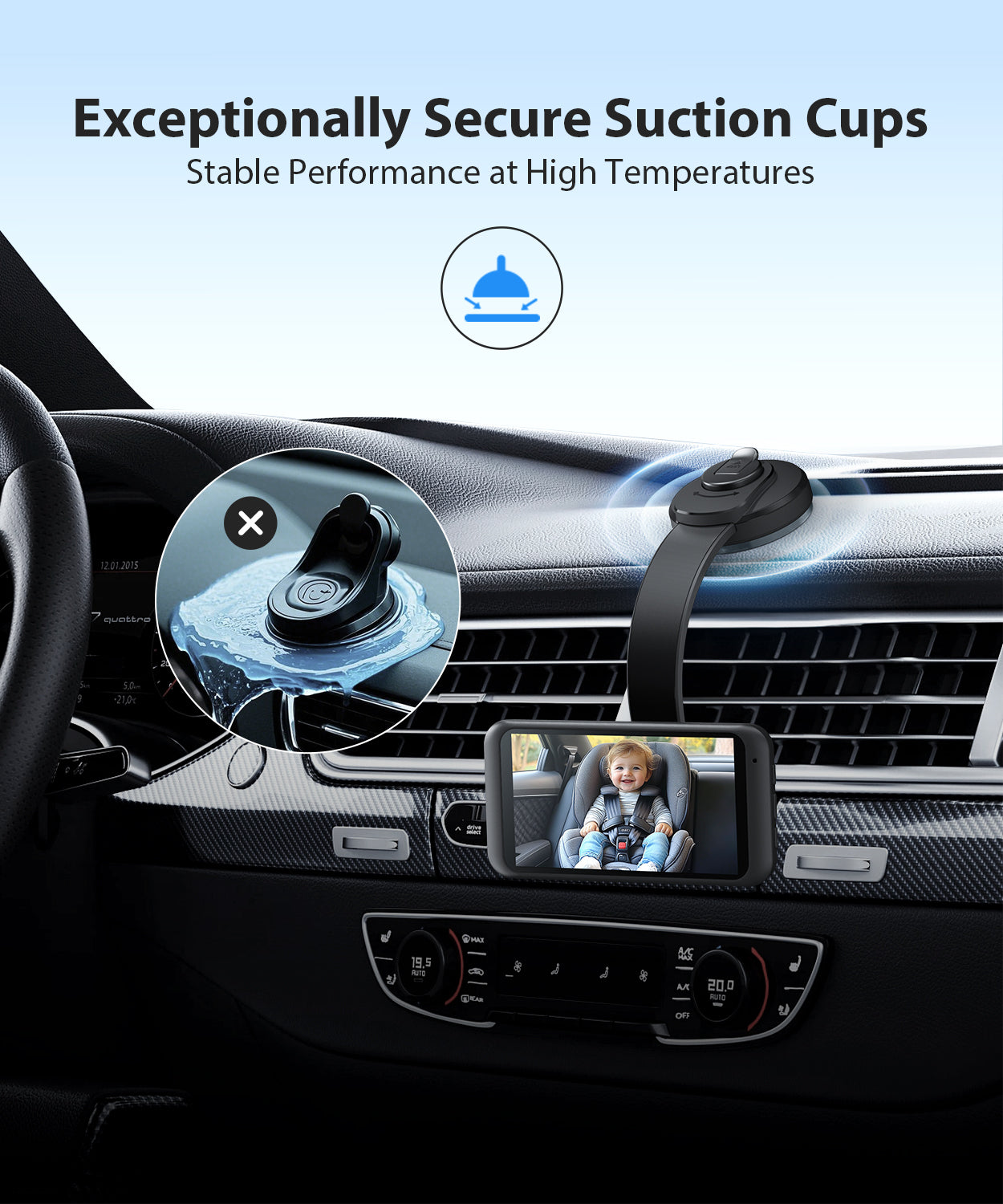 Babyvue Suction Cup Mount for BV2, BV6 & BV6 Pro